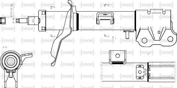 TOOR SG15551 - Амортизатор autospares.lv