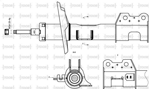 TOOR SG15650 - Амортизатор autospares.lv