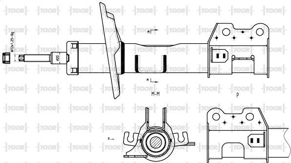 TOOR SG15651 - Амортизатор autospares.lv