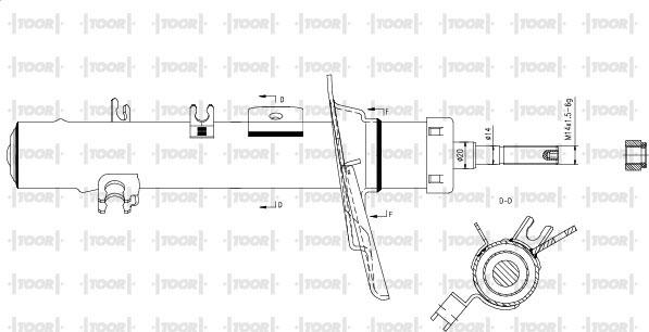 TOOR SG15680 - Амортизатор autospares.lv