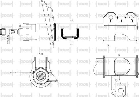 TOOR SG15031 - Амортизатор autospares.lv