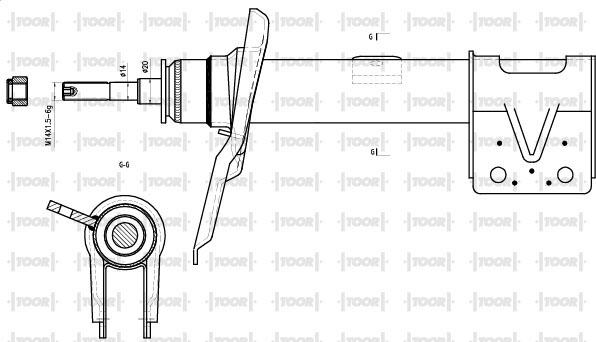 TOOR SG15160 - Амортизатор autospares.lv