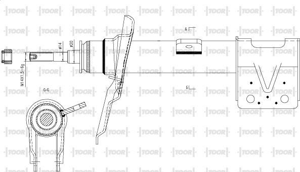 TOOR SG15161 - Амортизатор autospares.lv