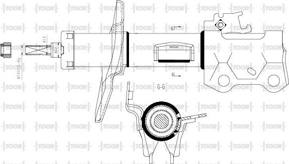 TOOR SG15840 - Амортизатор autospares.lv