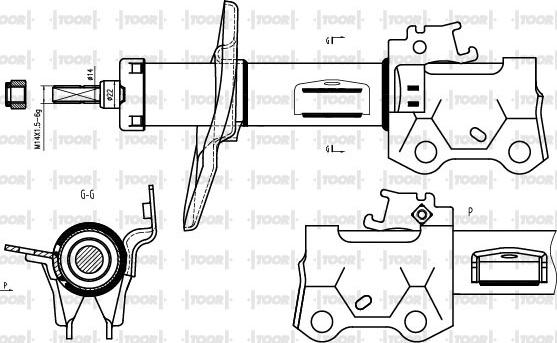 TOOR SG15841 - Амортизатор autospares.lv