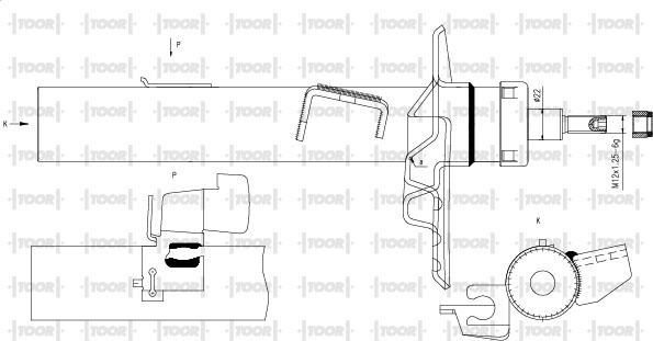 TOOR SG15270 - Амортизатор autospares.lv