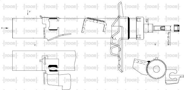 TOOR SG15271 - Амортизатор autospares.lv