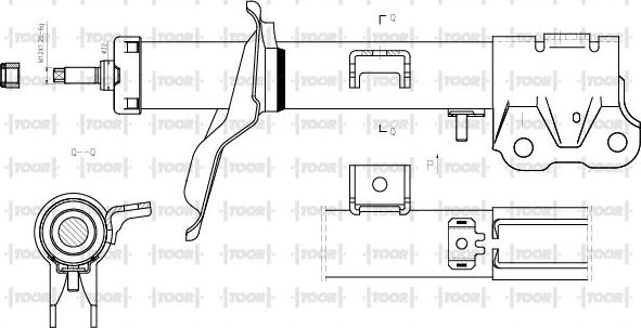 TOOR SG15701 - Амортизатор autospares.lv