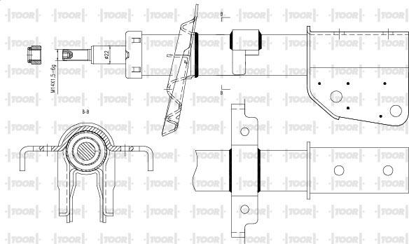 TOOR SG16650 - Амортизатор autospares.lv