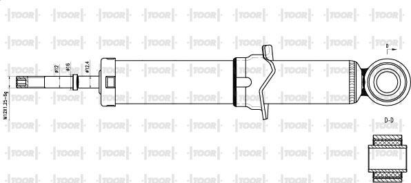 TOOR SG16660 - Амортизатор autospares.lv