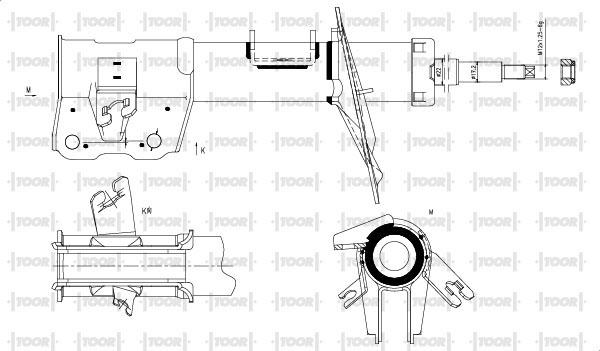 TOOR SG16001 - Амортизатор autospares.lv