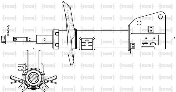 TOOR SG16770 - Амортизатор autospares.lv