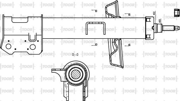 TOOR SG10900 - Амортизатор autospares.lv