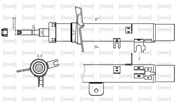 TOOR SG10520 - Амортизатор autospares.lv