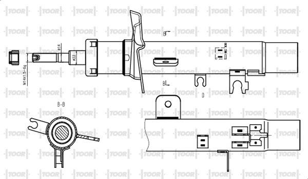 TOOR SG10521 - Амортизатор autospares.lv