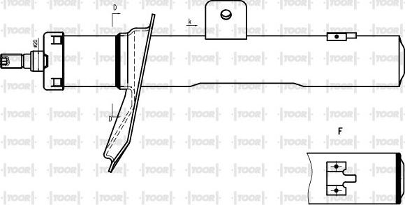 TOOR SG10691 - Амортизатор autospares.lv