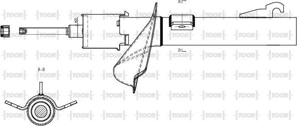 TOOR SG10840 - Амортизатор autospares.lv