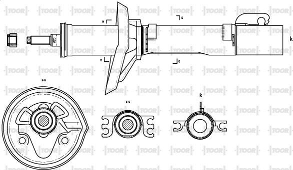 TOOR SG10300 - Амортизатор autospares.lv