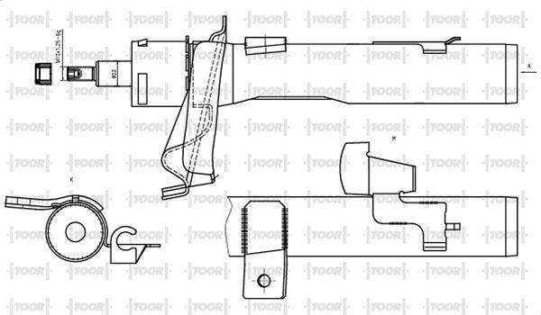 TOOR SG10201 - Амортизатор autospares.lv