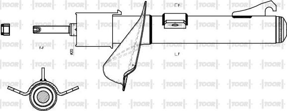 TOOR SG11950 - Амортизатор autospares.lv