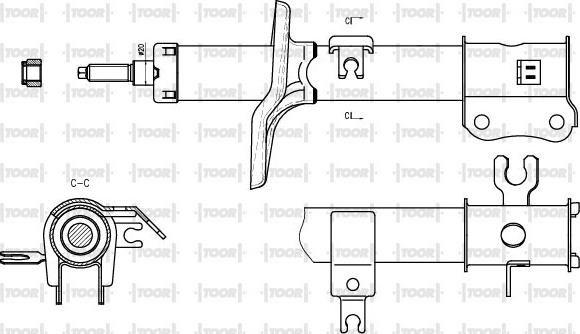 TOOR SG11451 - Амортизатор autospares.lv