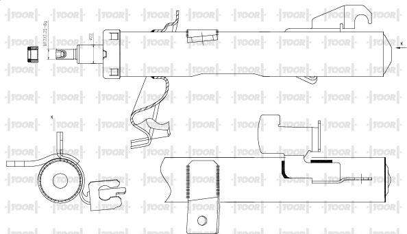 TOOR SG11591 - Амортизатор autospares.lv