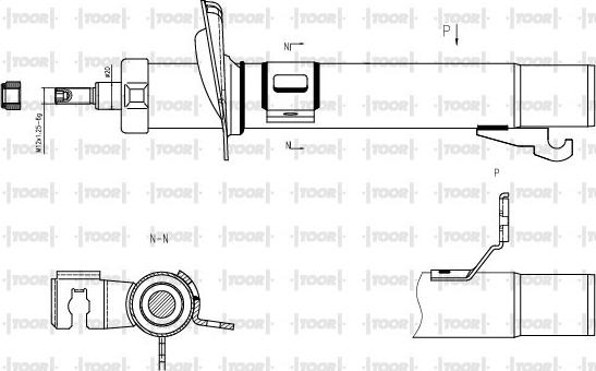 TOOR SG11540 - Амортизатор autospares.lv