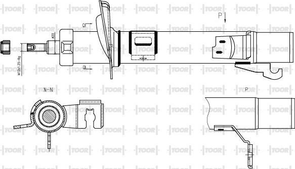 TOOR SG11541 - Амортизатор autospares.lv