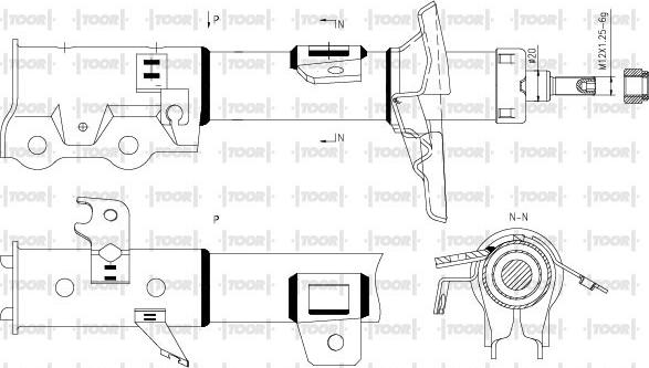 TOOR SG11510 - Амортизатор autospares.lv