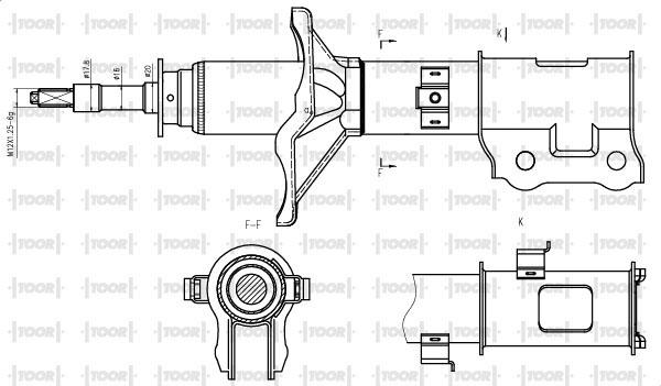 TOOR SG11571 - Амортизатор autospares.lv