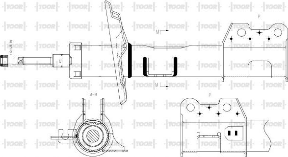 TOOR SG11650 - Амортизатор autospares.lv