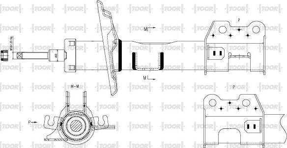 TOOR SG11651 - Амортизатор autospares.lv