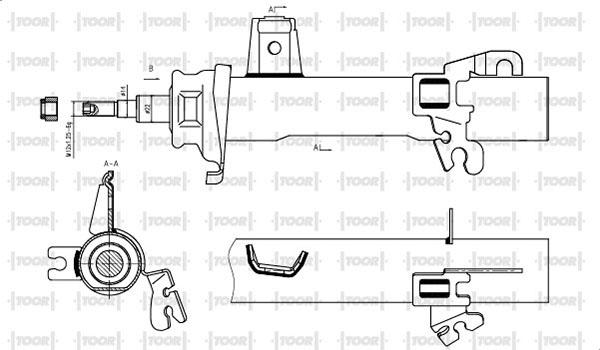 TOOR SG11601 - Амортизатор autospares.lv