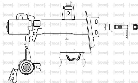 TOOR SG11610 - Амортизатор autospares.lv