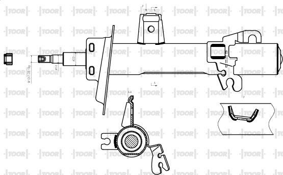 TOOR SG11611 - Амортизатор autospares.lv