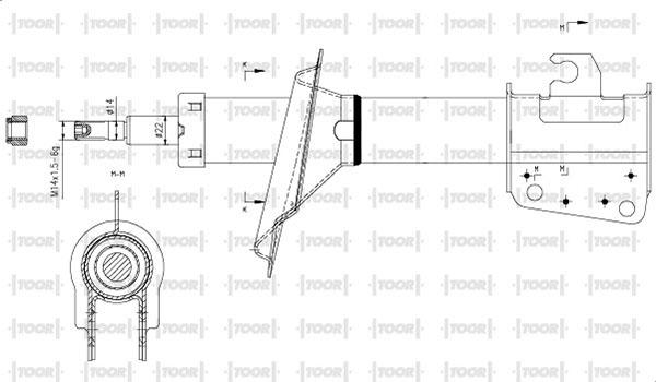 TOOR SG11840 - Амортизатор autospares.lv