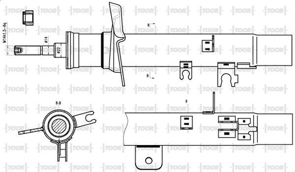 TOOR SG11380 - Амортизатор autospares.lv