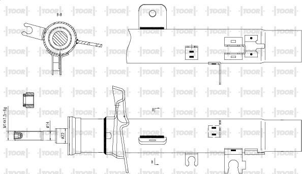 TOOR SG11381 - Амортизатор autospares.lv