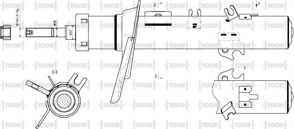 TOOR SG11330 - Амортизатор autospares.lv