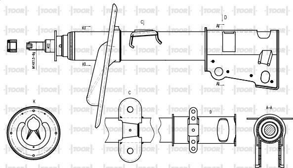 TOOR SG11260 - Амортизатор autospares.lv