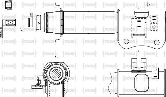 TOOR SG11741 - Амортизатор autospares.lv