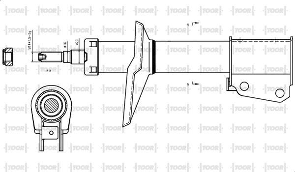 TOOR SG12570 - Амортизатор autospares.lv