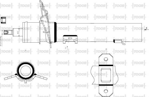 TOOR SG12000 - Амортизатор autospares.lv