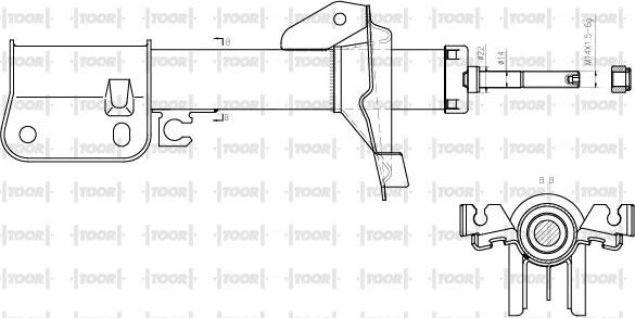 TOOR SG12190 - Амортизатор autospares.lv