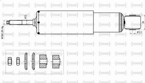 TOOR SG12300 - Амортизатор autospares.lv