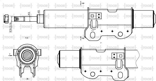 TOOR SG12230 - Амортизатор autospares.lv