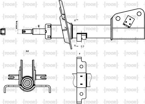 TOOR SO12500 - Амортизатор autospares.lv