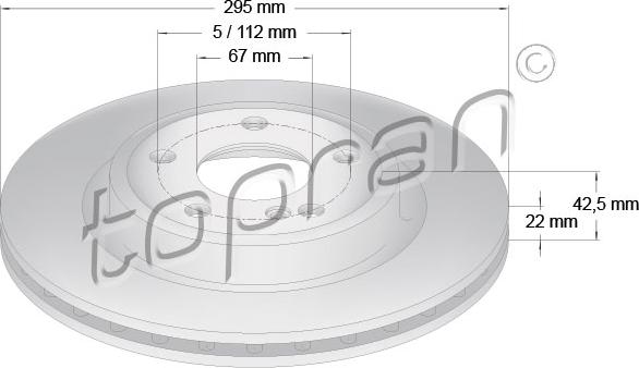 Topran 409 553 - Тормозной диск autospares.lv