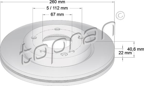 Topran 400 849 - Тормозной диск autospares.lv