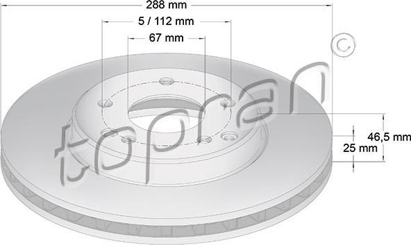 Topran 400 854 - Тормозной диск autospares.lv